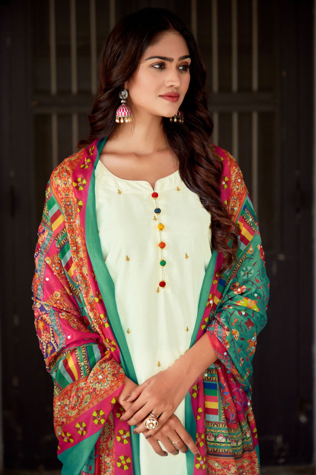 Gorgeous Riwaz Size Set Chinon Embroidery Kurti With Bottom Dupatta Wholesale Price In Surat